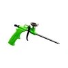The manufacturer's plastic foam gun has a green handle and an orange handle. It is a thickened polyurethane foam gun with strong air tightness Item Picture